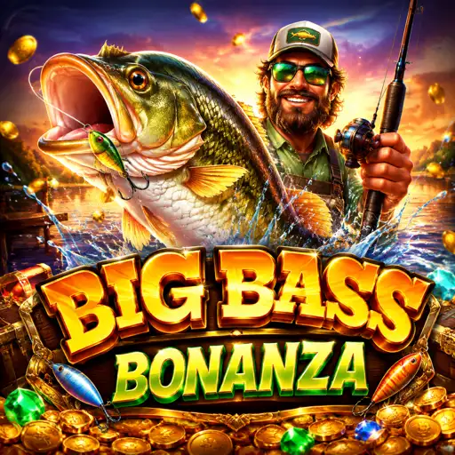 Cartão do slot Big Bass Bonanza com tema de pesca