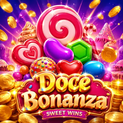 Cartão do slot Sweet Bonanza com doces e função tumble